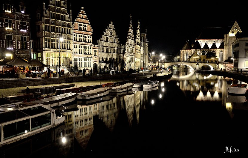 Gent, Graslei by night