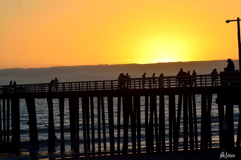 Pismo Beach (USA), pier bij zonsondergang